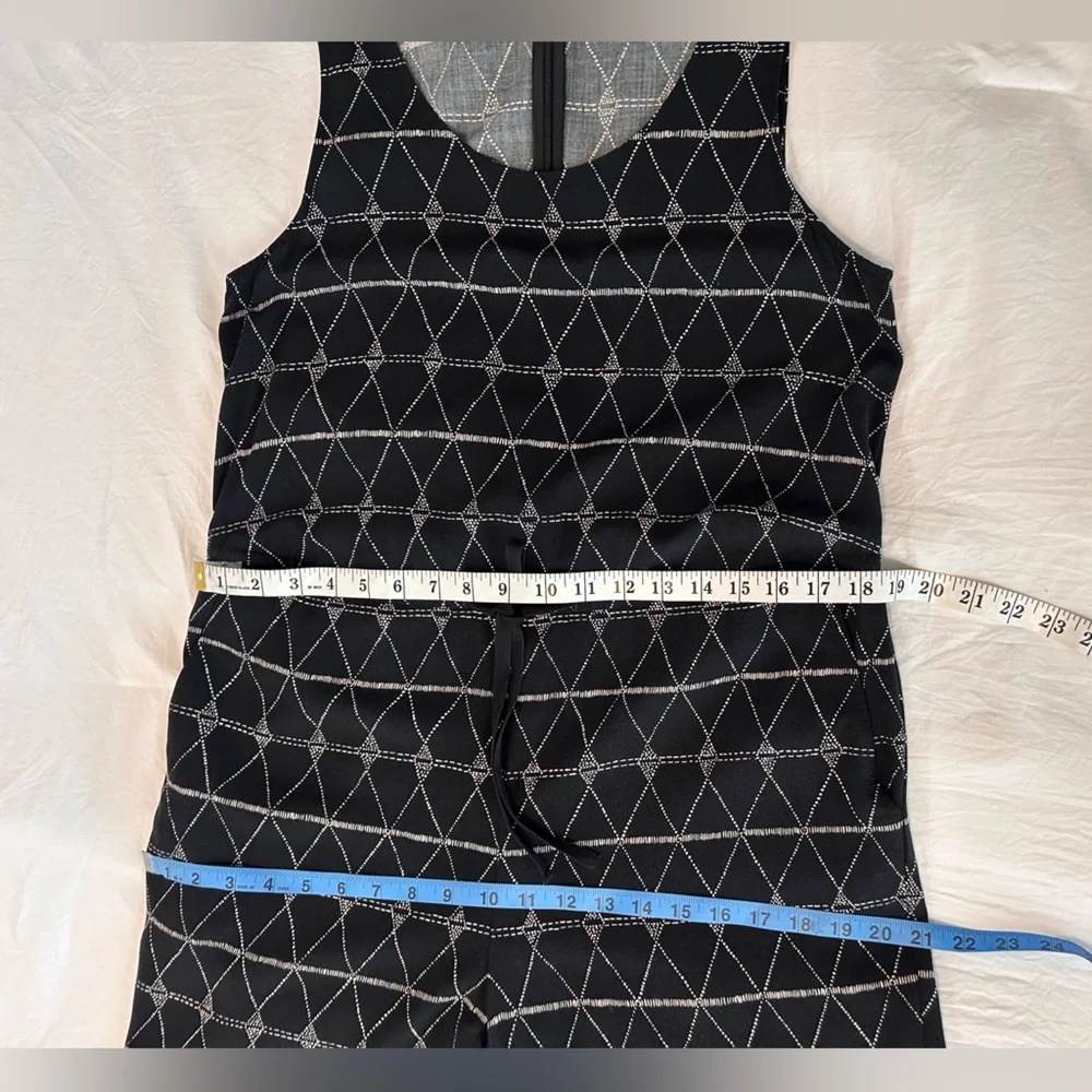 Madewell  S. Diamond Dot* Jumpsuit // Geometric Batik Print // Sleeveless // B&W - Picture 9 of 12